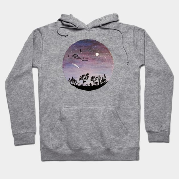 AZ Desert UFO Joshua Trees Hoodie by CKastellanos